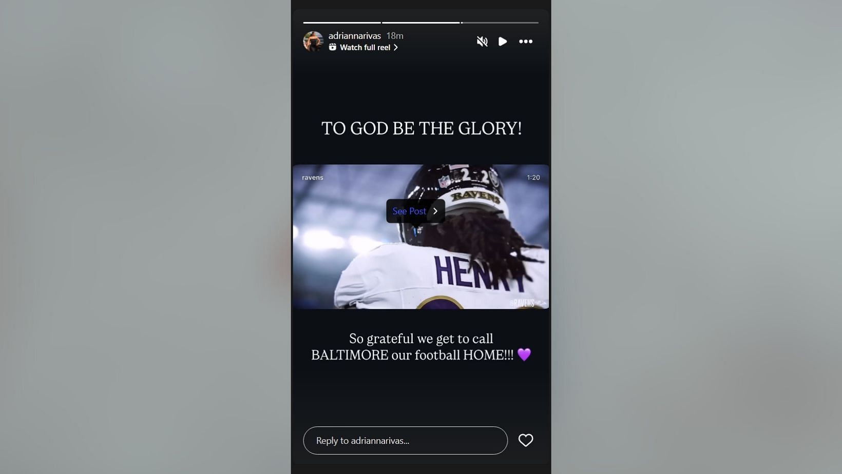 Derrick Henry's GF Adrianna Rivas cheered in excitement as RB signs extension with Ravens (Image Credit: Rivas/IG)